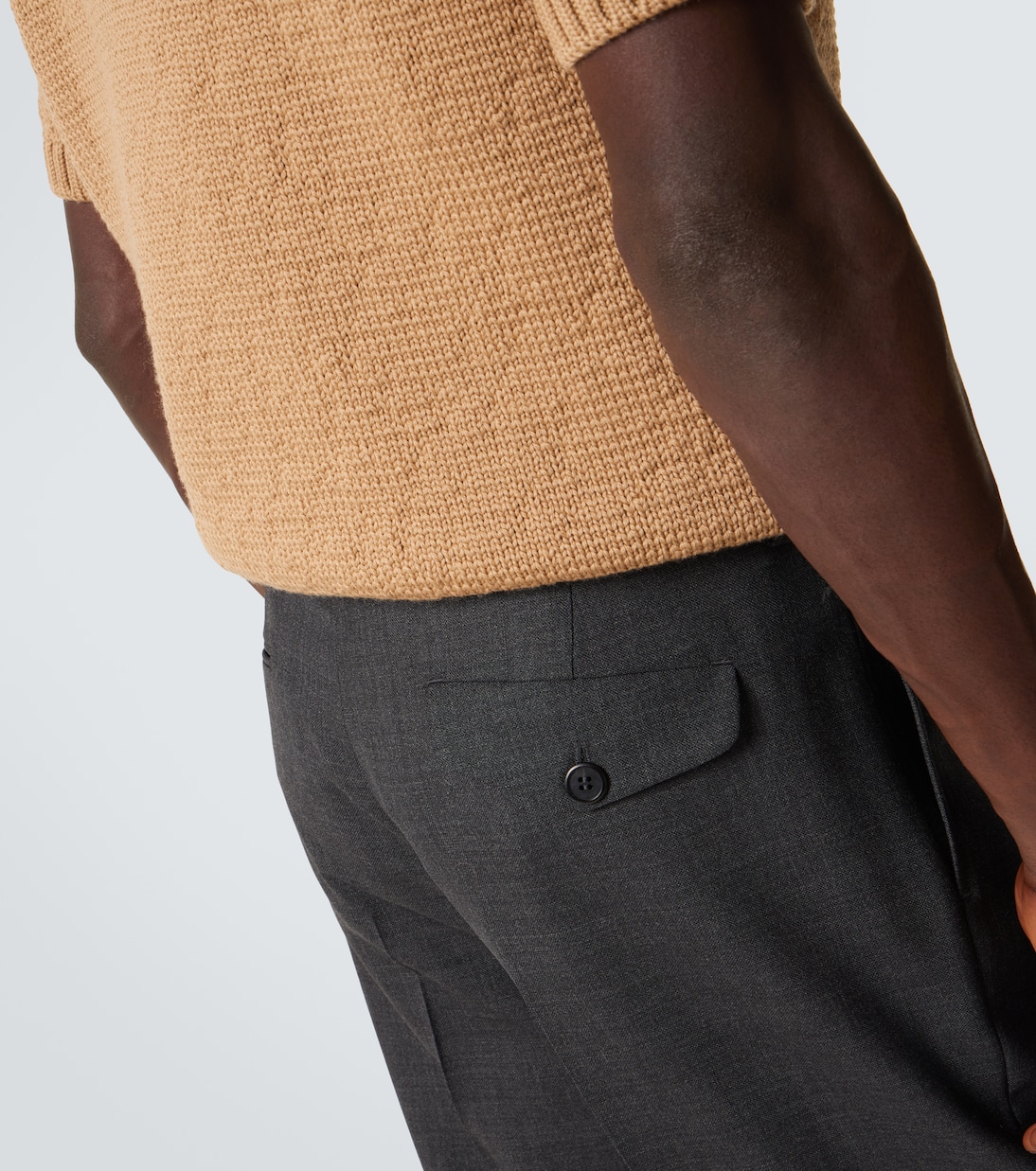 Virgin wool slim pants | Prada