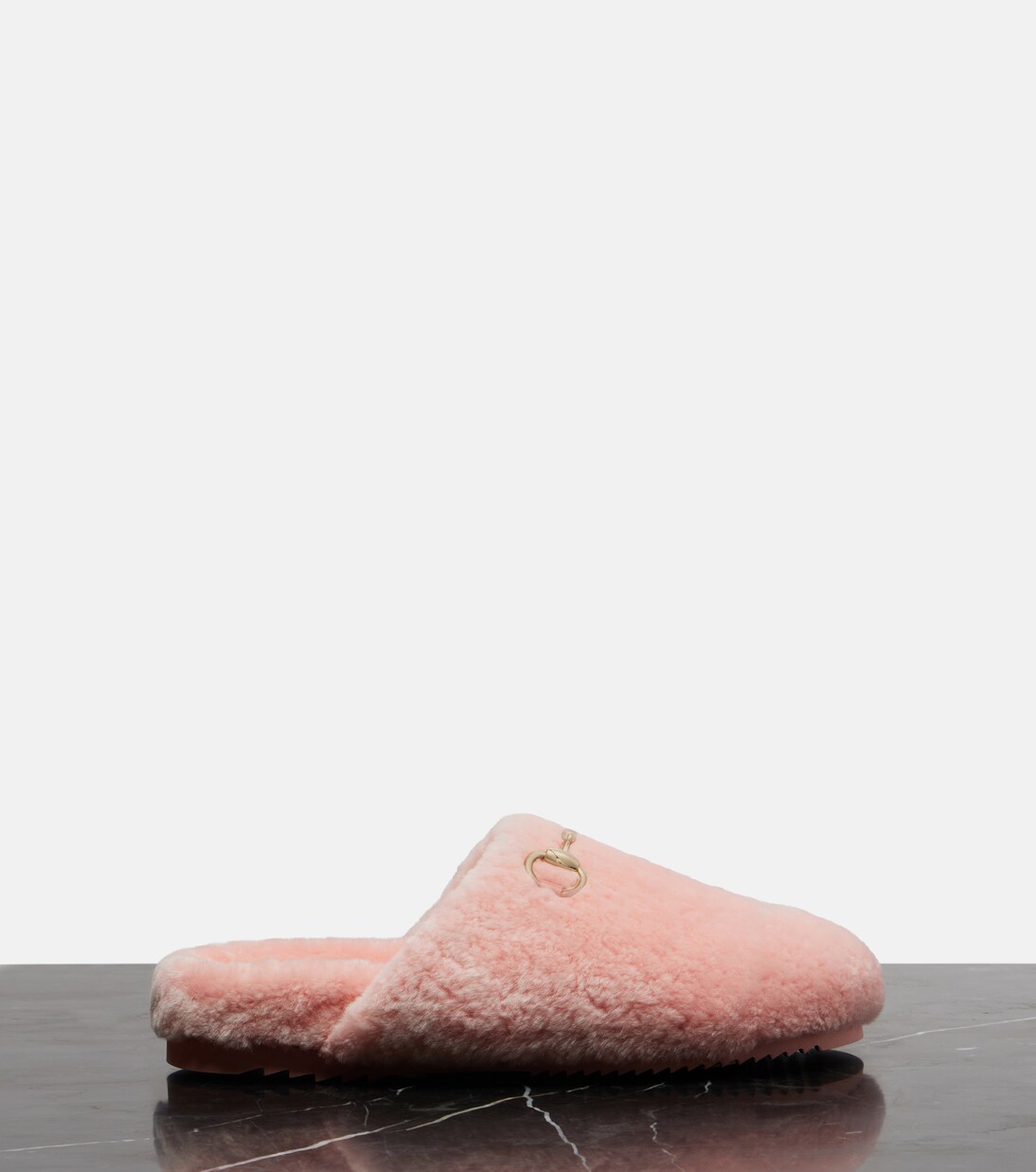 Horsebit shearling mules | Gucci