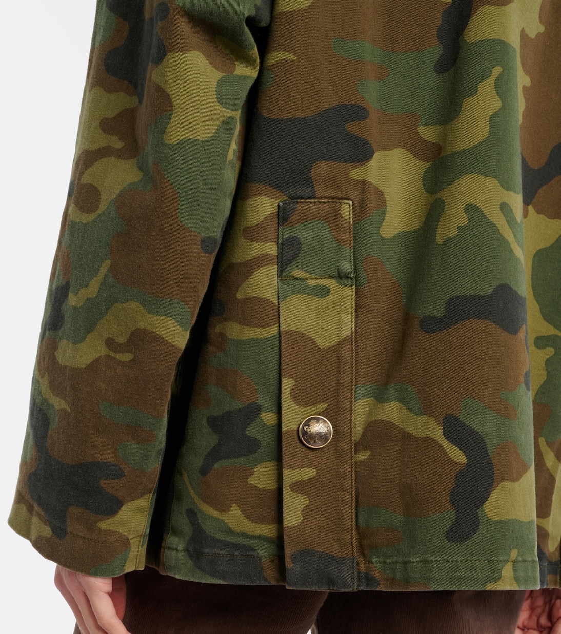 Andrew camouflage leather-trimmed cotton jacket | Nili Lotan