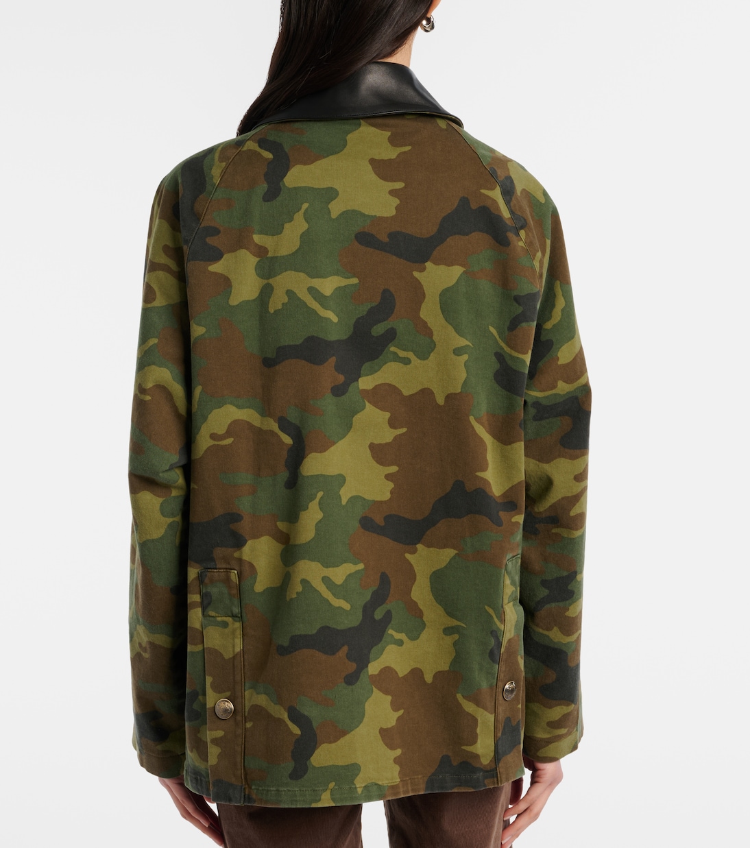 Andrew camouflage leather-trimmed cotton jacket | Nili Lotan