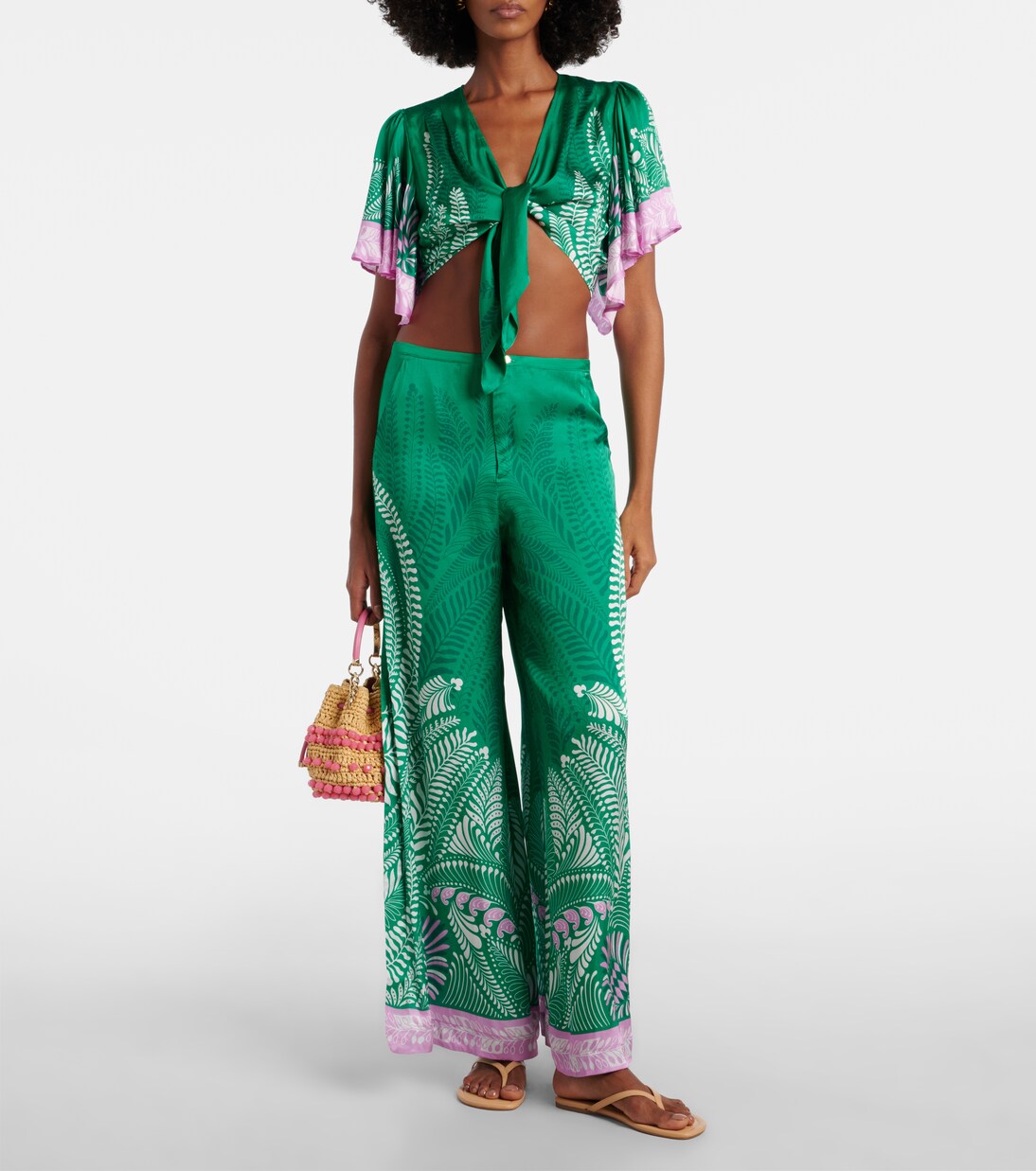 Bedruckte High-Rise-Hose Clea | Poupette St Barth
