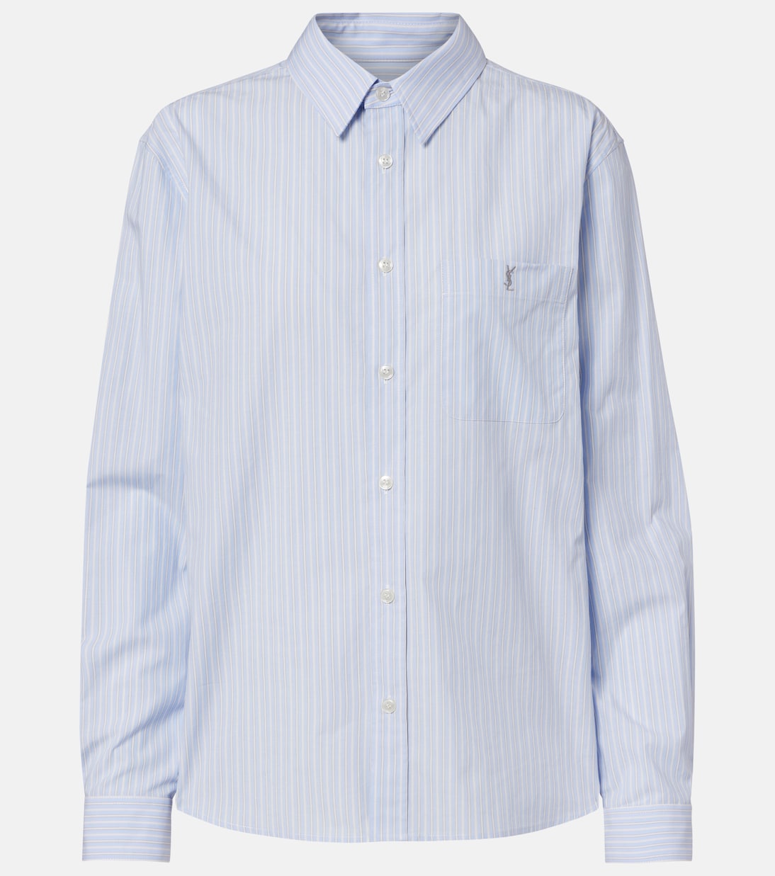 Striped cotton poplin shirt | Saint Laurent