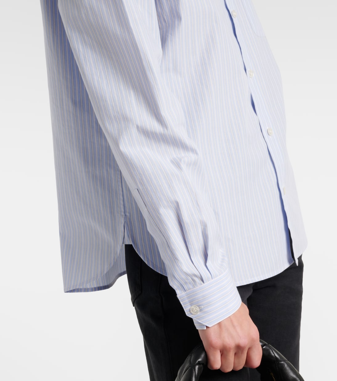 Striped cotton poplin shirt | Saint Laurent