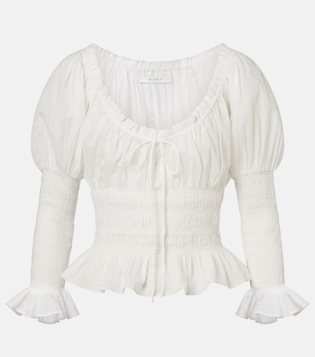 Baptisia shirred cotton voile top | Dôen