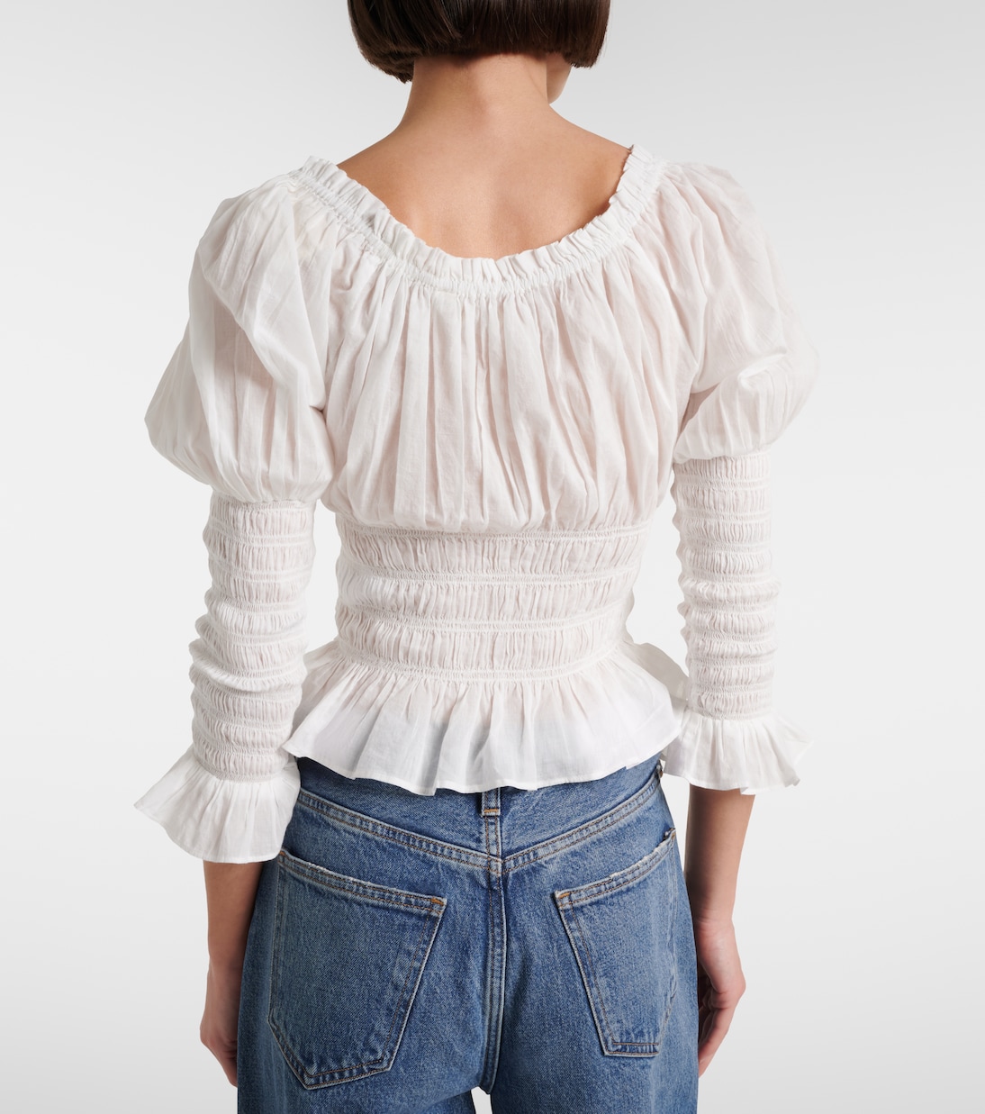 Baptisia shirred cotton voile top | Dôen