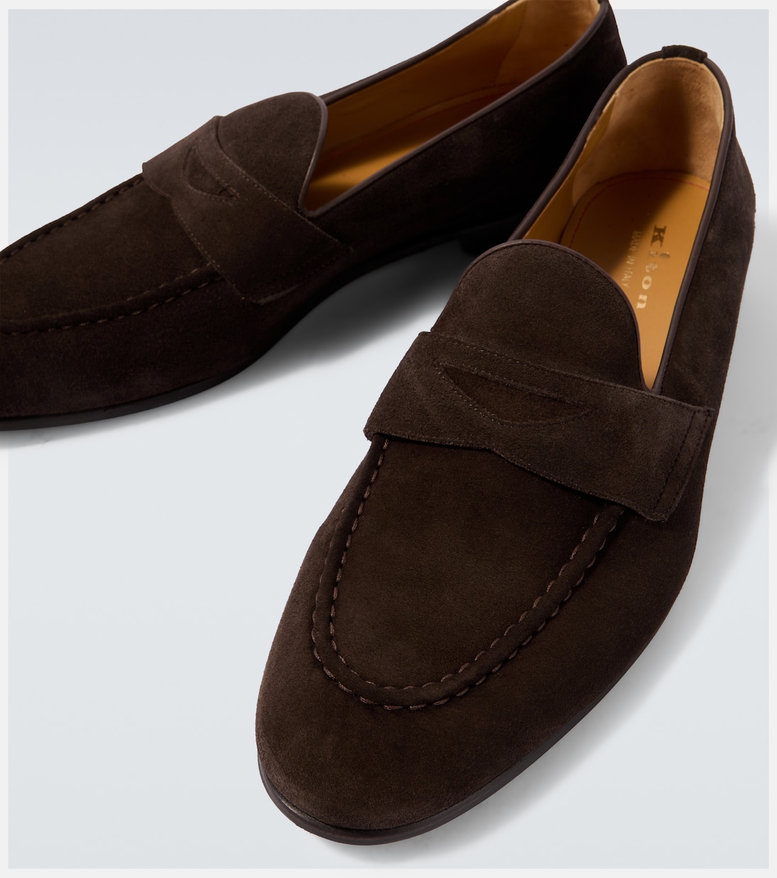 Suede penny loafers | Kiton