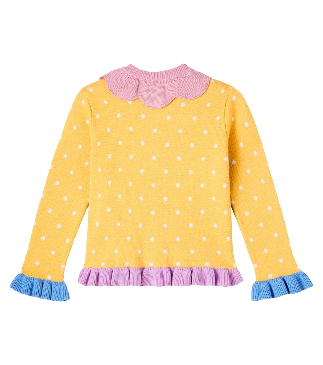 Polka-dot cotton jacquard cardigan | Stella McCartney Kids