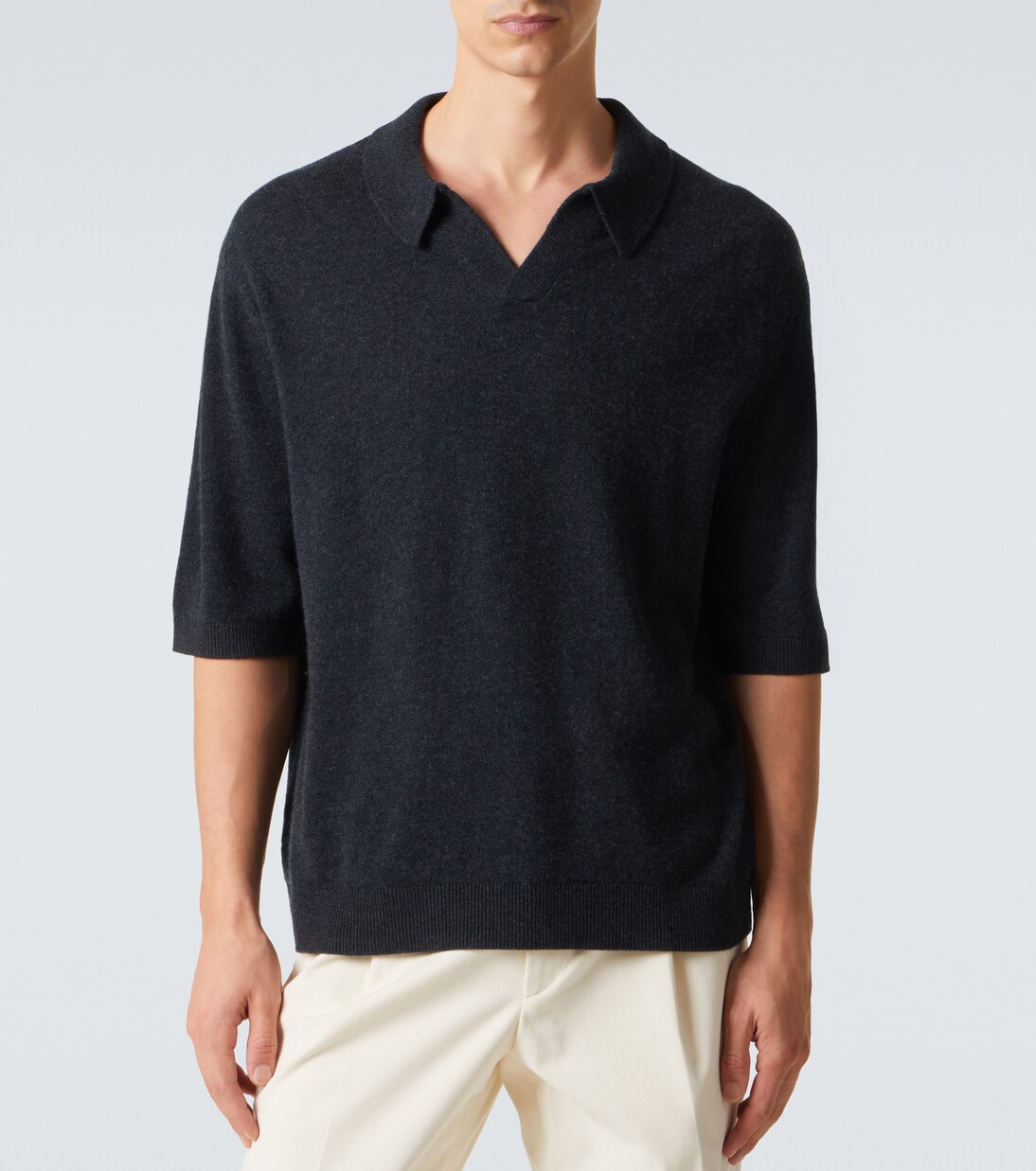 Bale cashmere polo sweater | Le Kasha