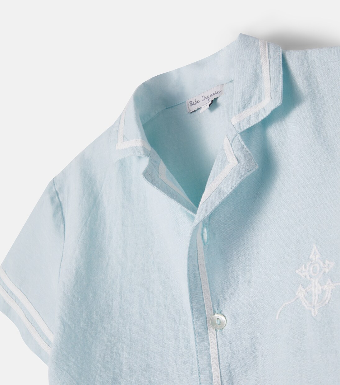 Malo cotton and linen bowling shirt | Bebe Organic