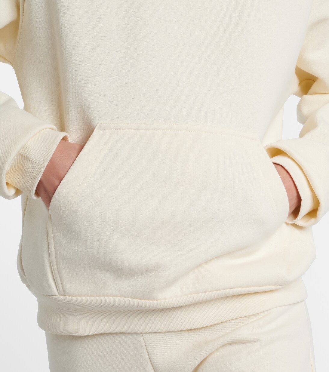 Logo cotton fleece hoodie | Balenciaga