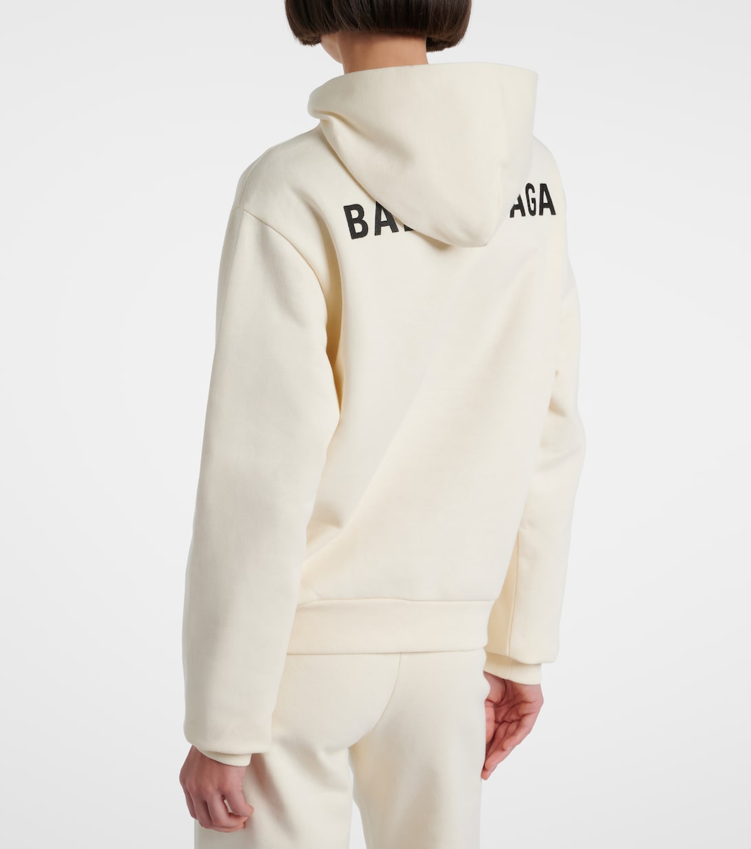 Logo cotton fleece hoodie | Balenciaga