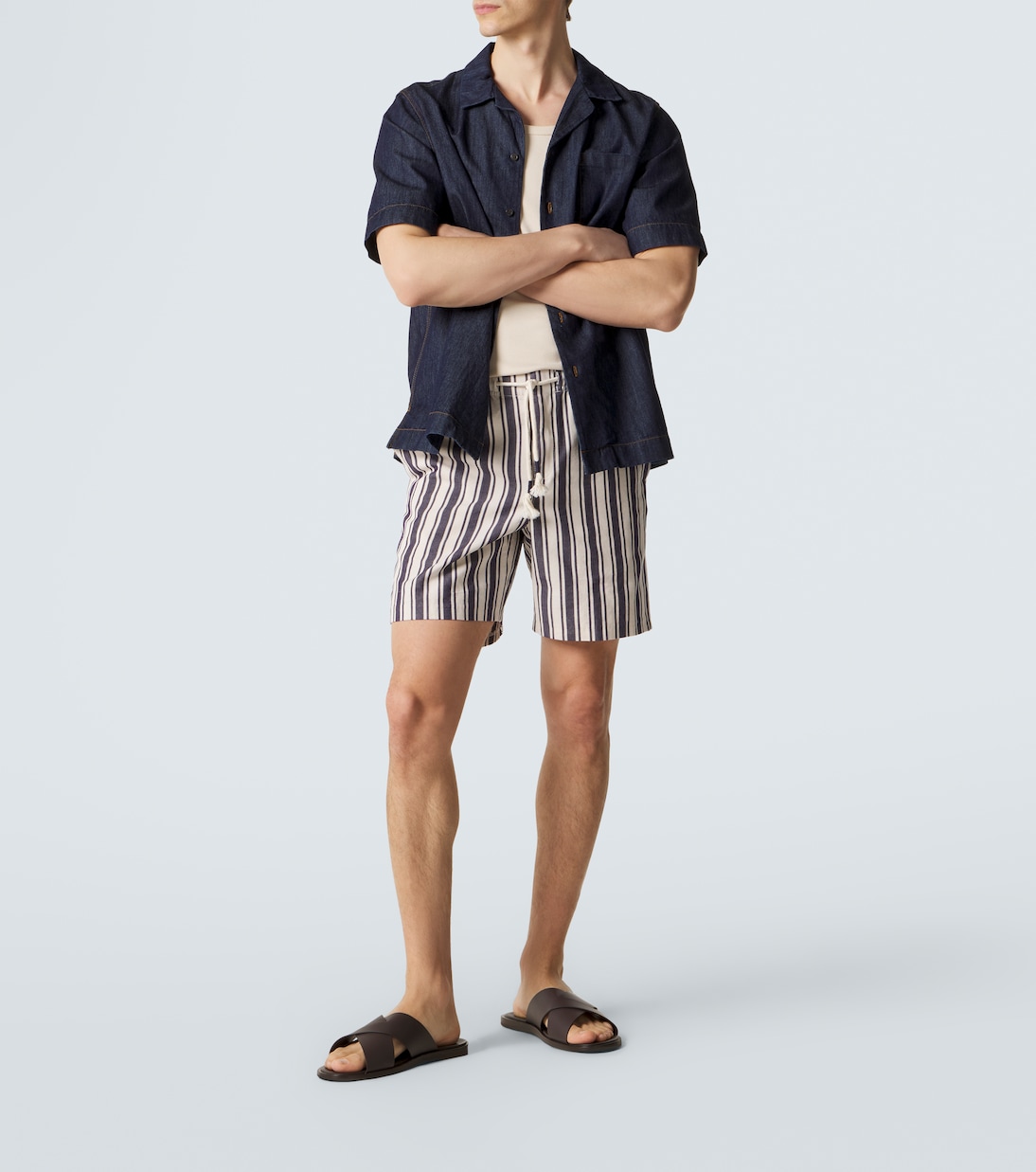 Alex striped cotton shorts | Orlebar Brown