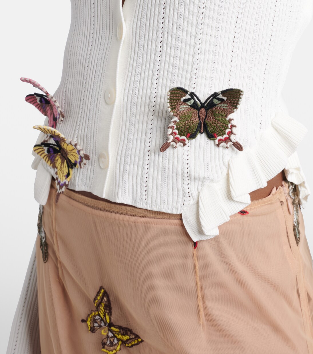 كارديغان بوينتيل مزينة بزخارف أبليكيه | Blumarine