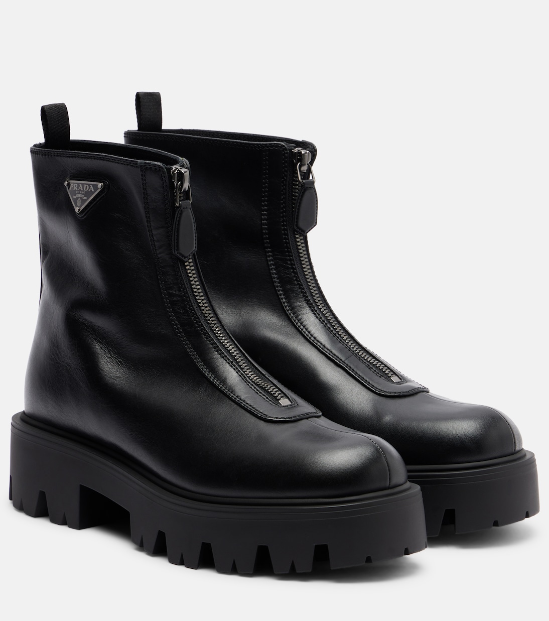 Ankle Boots aus Leder | Prada