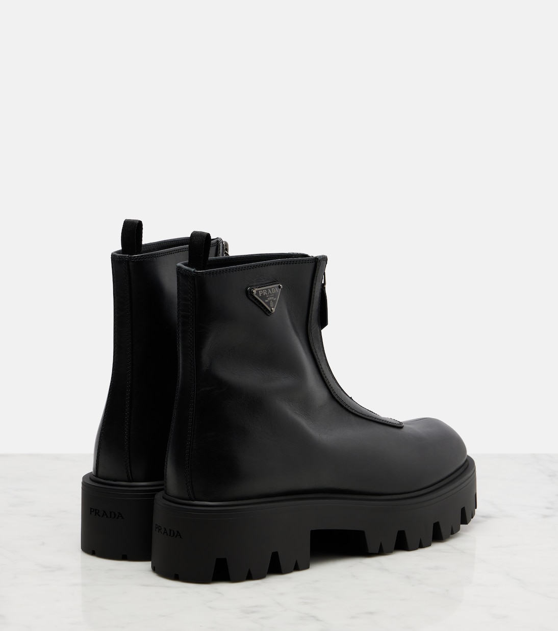 Ankle Boots aus Leder | Prada