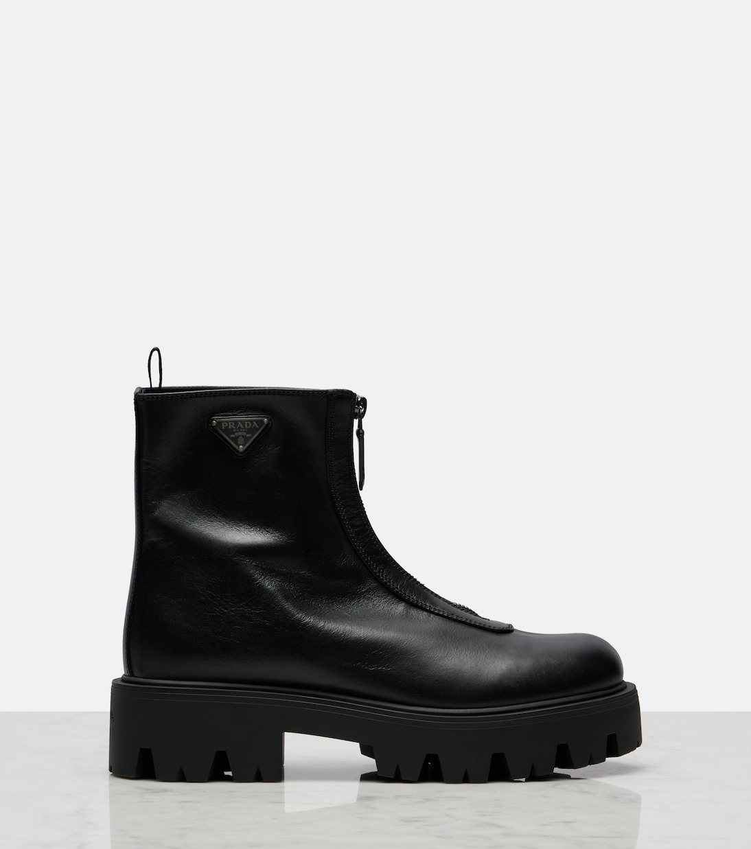 Ankle Boots aus Leder | Prada