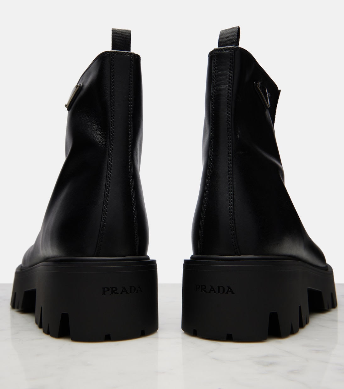 Ankle Boots aus Leder | Prada