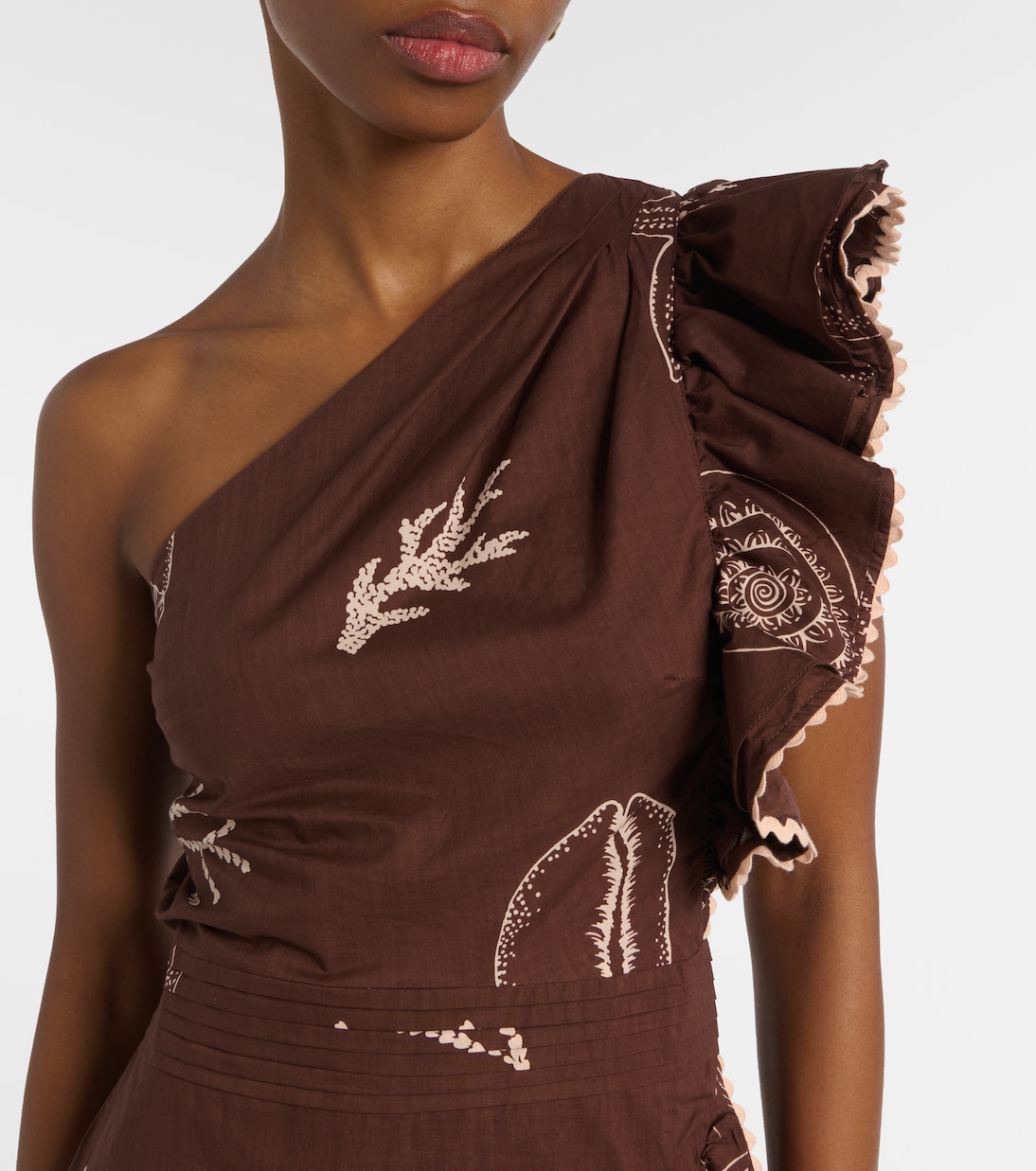 فستان قصير من القطن بكتف واحد Corinne | Poupette St Barth