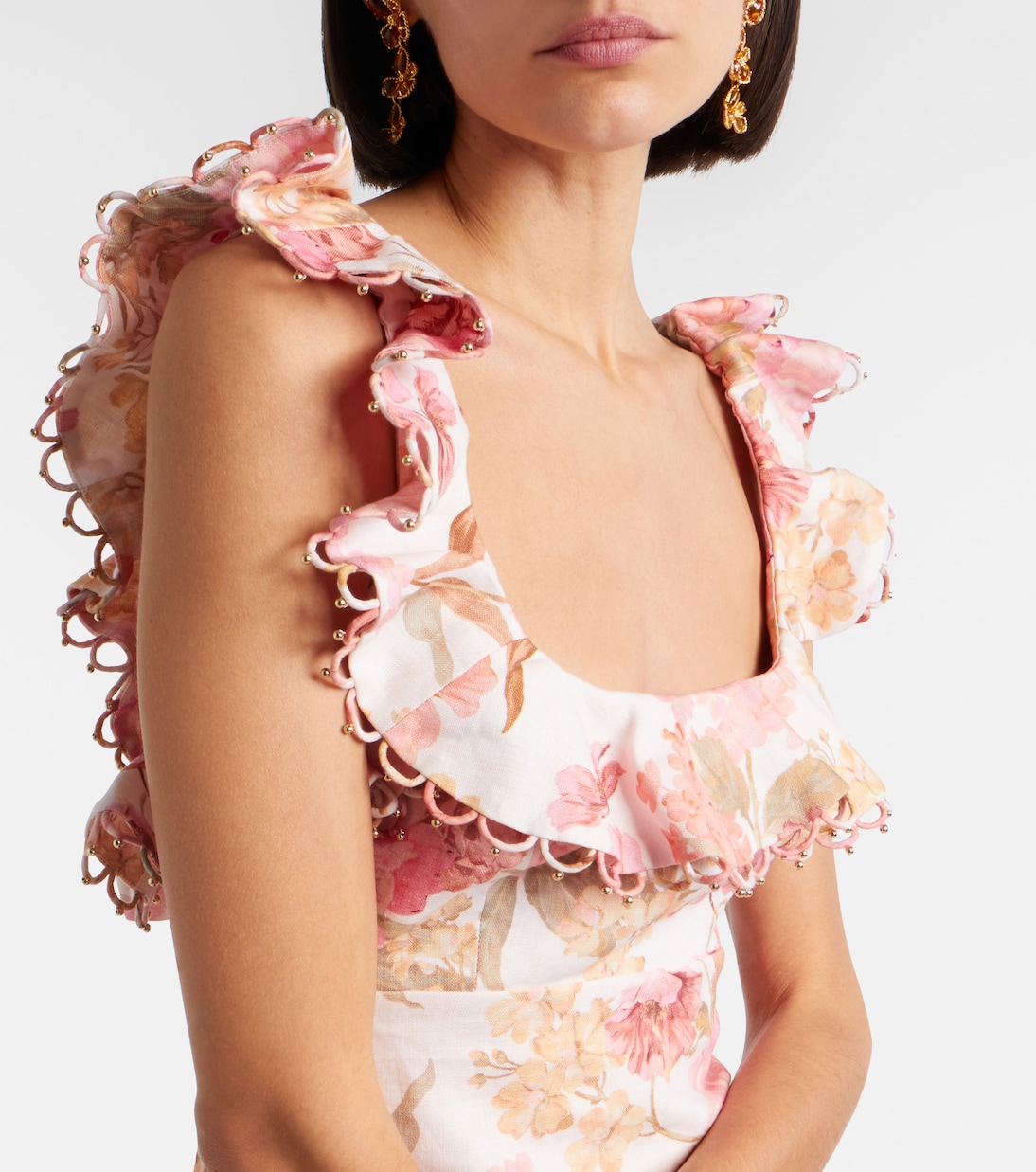Robe Como en lin à fleurs | Zimmermann