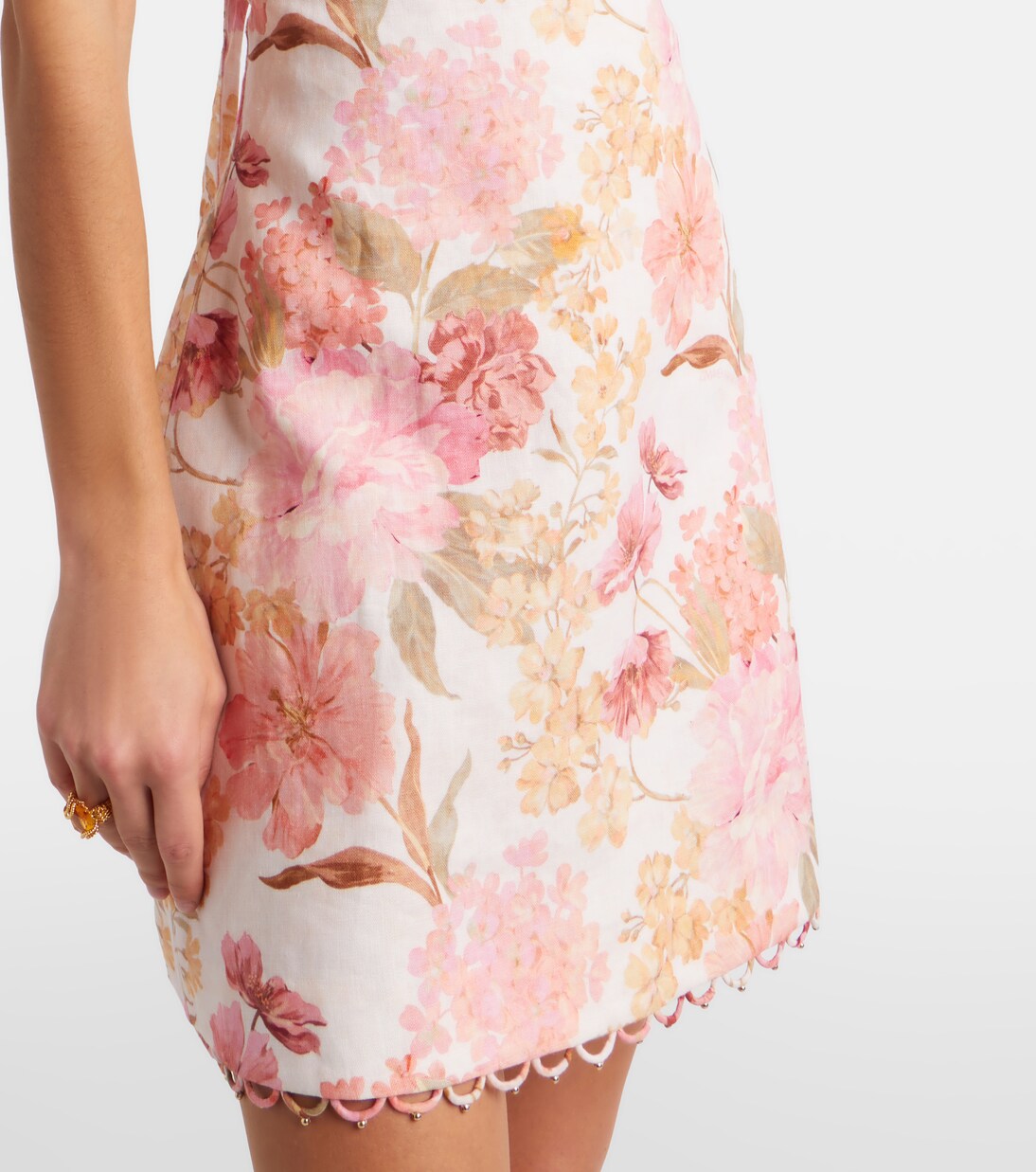 Robe Como en lin à fleurs | Zimmermann