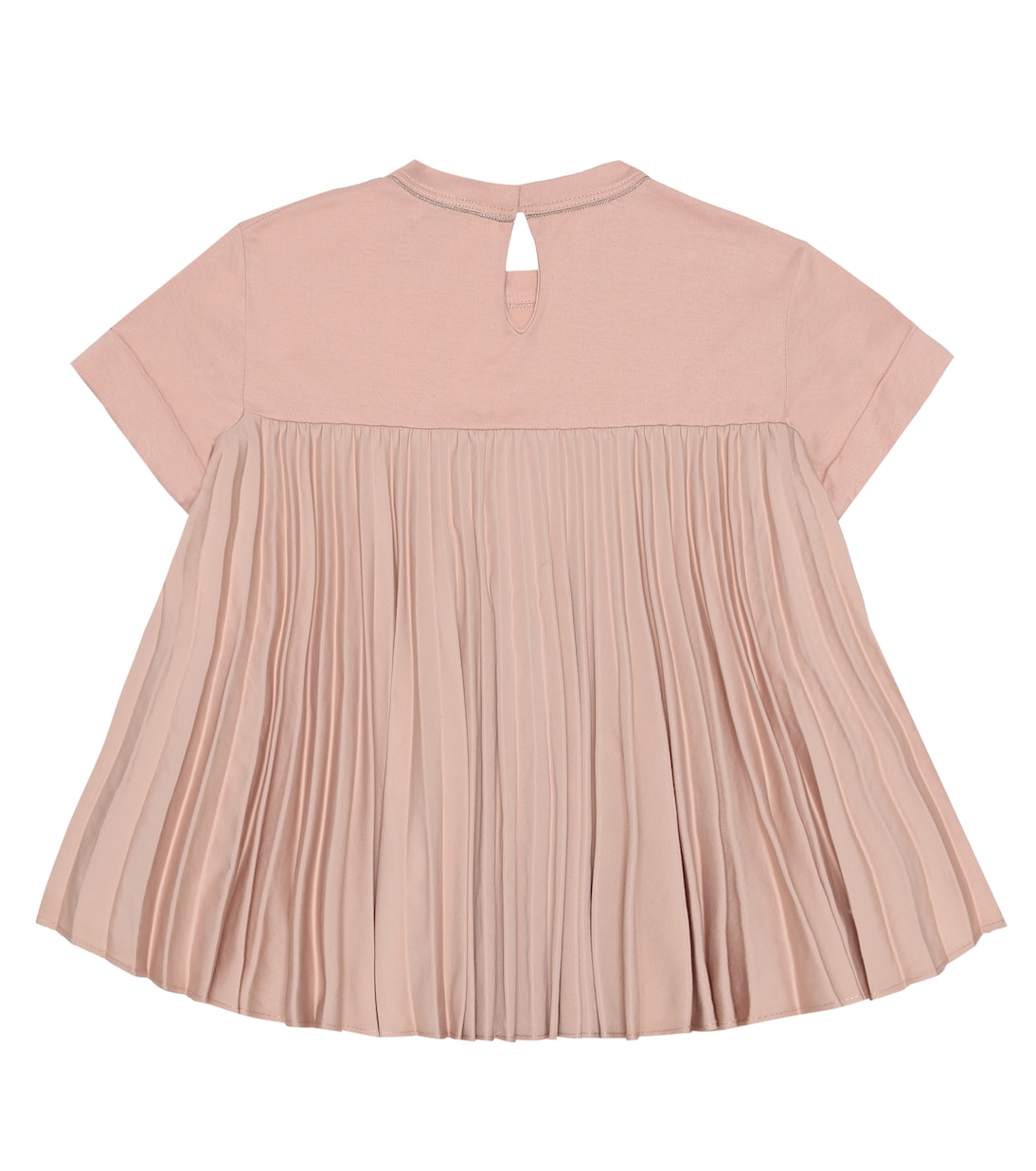 Camiseta de algodón plisada | Brunello Cucinelli Kids