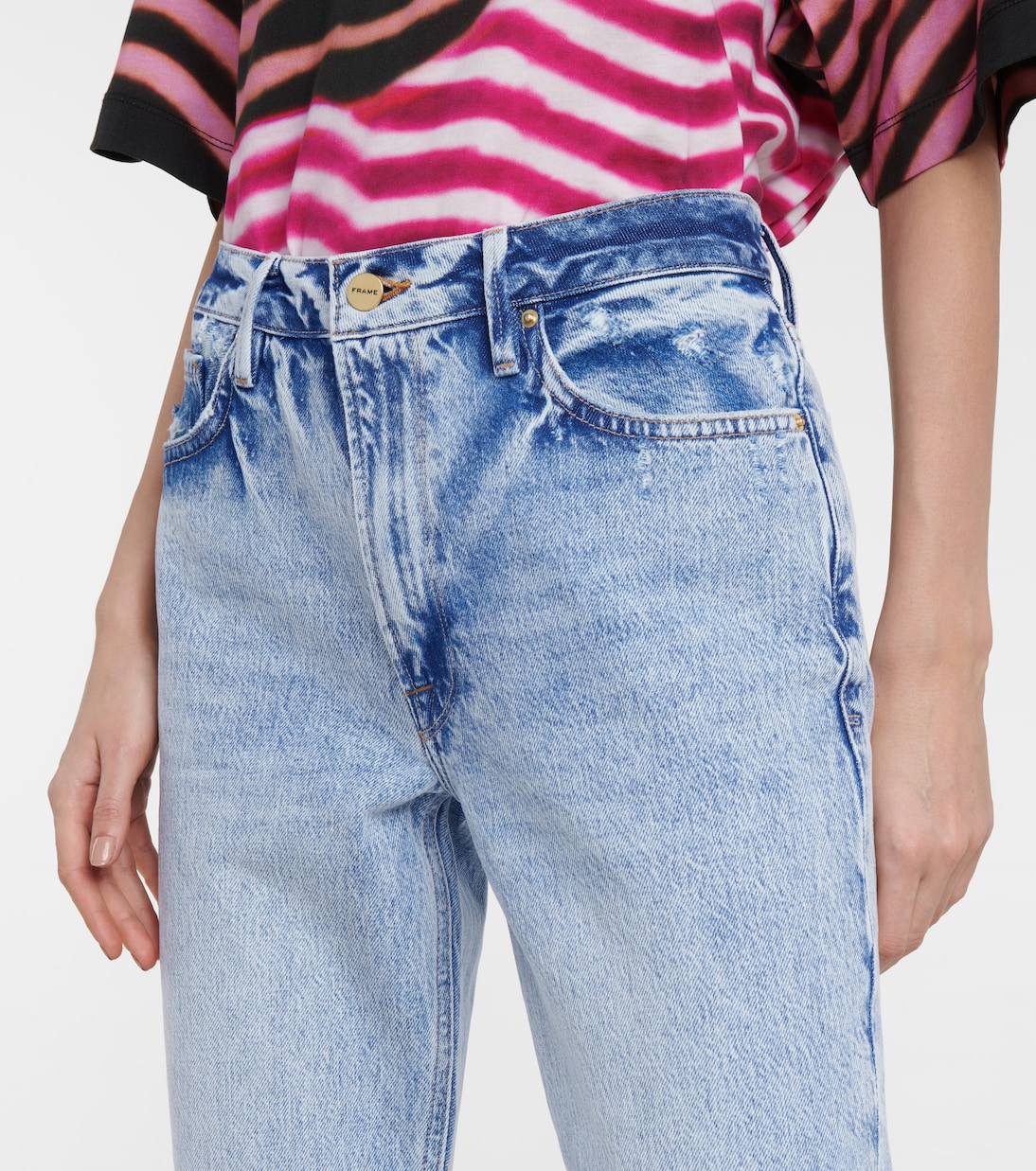 Le Piper high-rise straight jeans | Frame