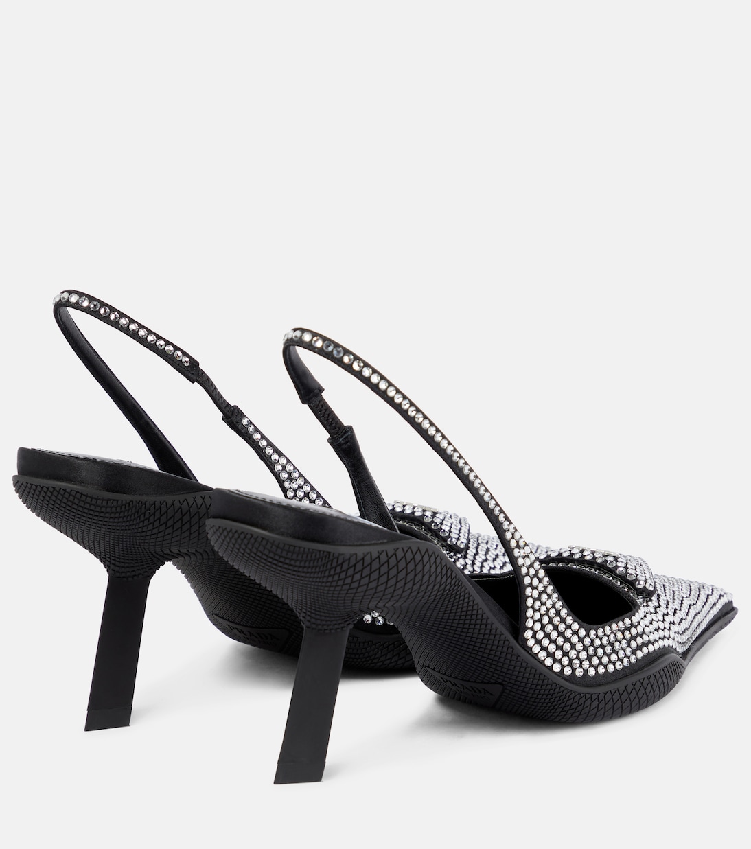 Verzierte Slingback-Pumps aus Leder | Prada