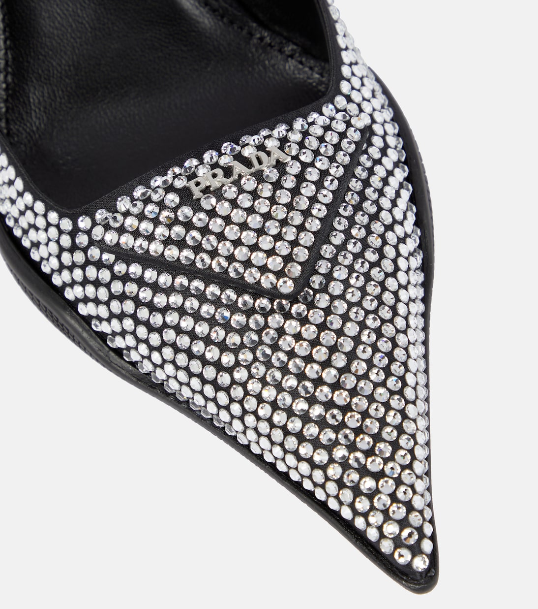 Verzierte Slingback-Pumps aus Leder | Prada