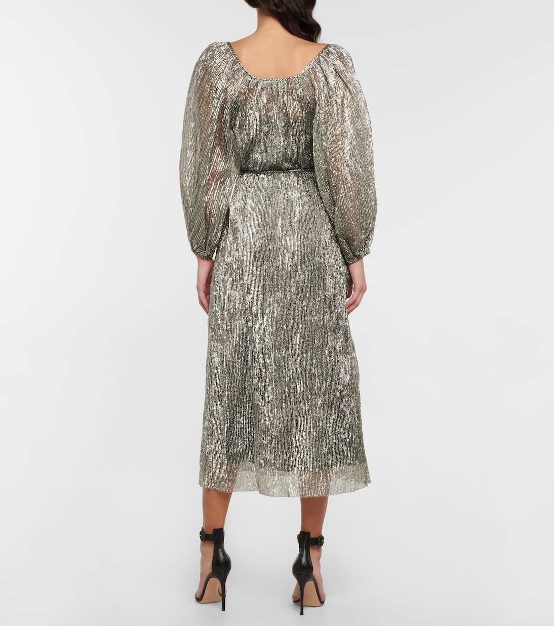 Lamé midi dress | Tory Burch