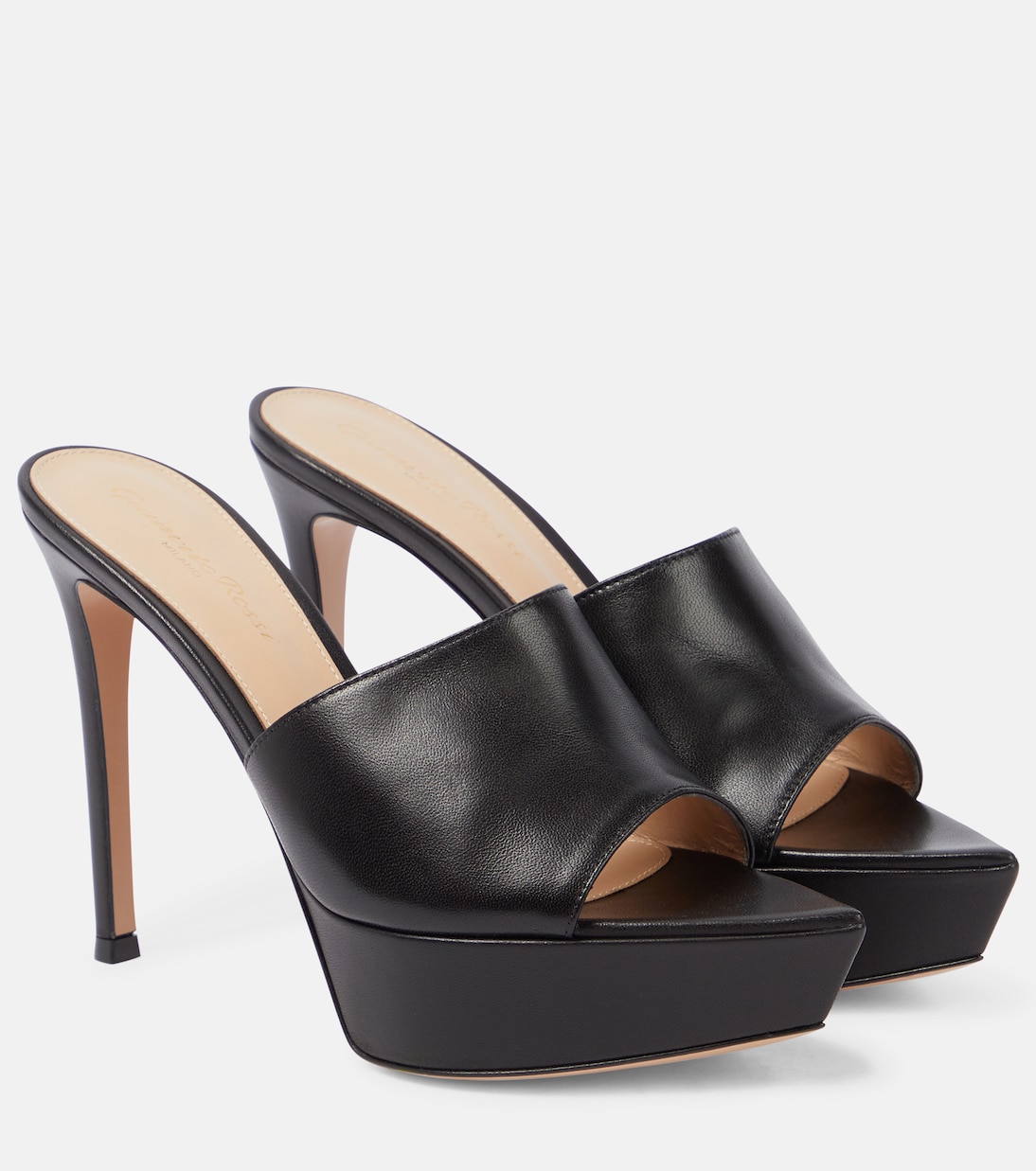 Betty point-toe leather mules | Gianvito Rossi