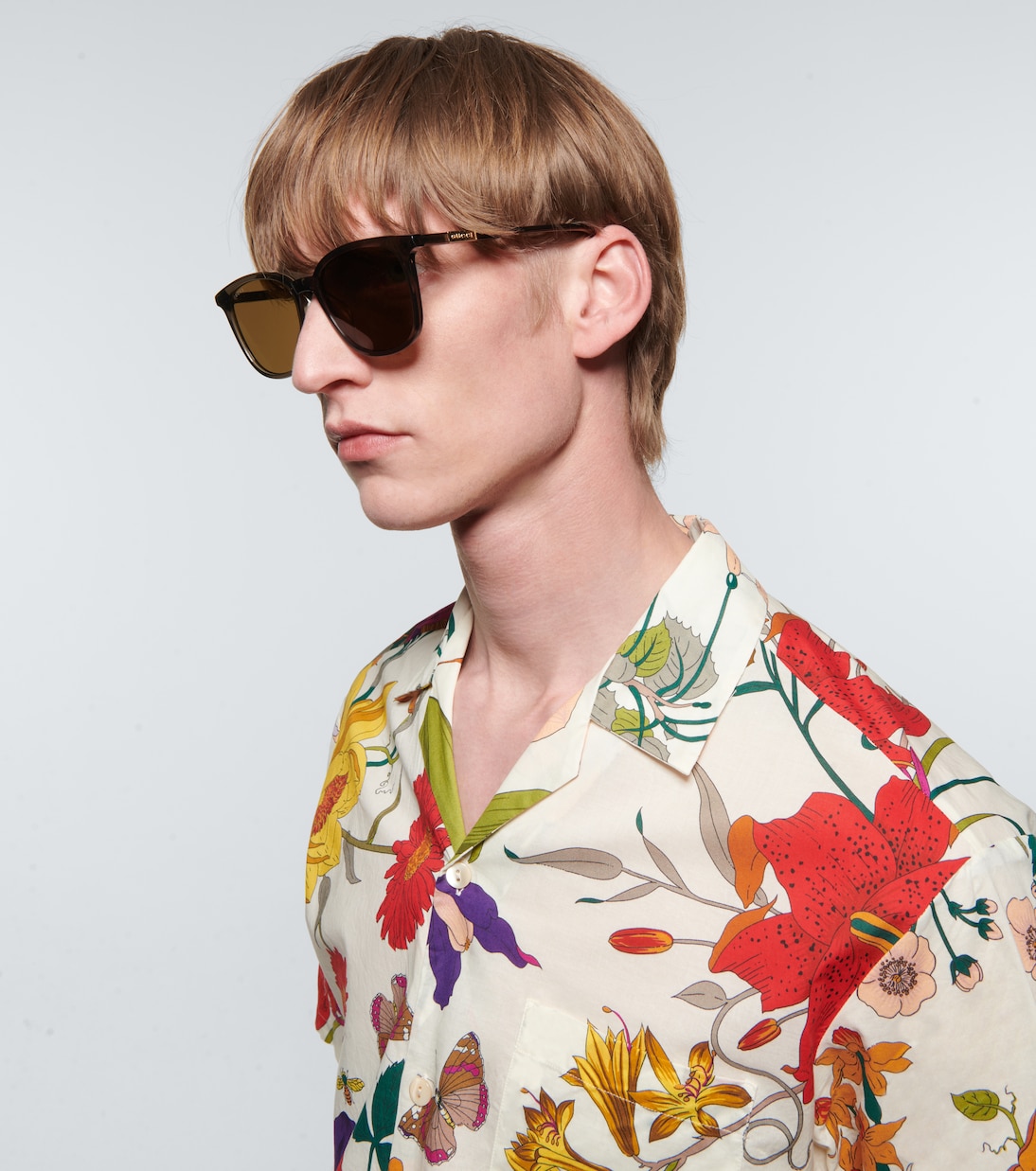 Occhiali da sole squadrati in acetato | Gucci