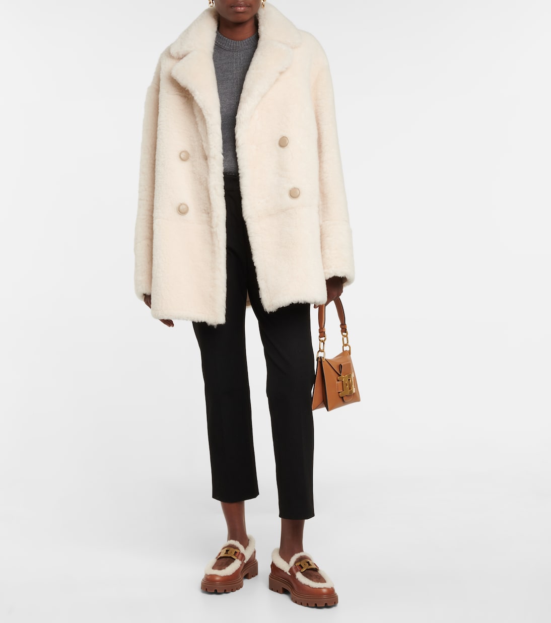 Loafers Kate aus Leder und Shearling | Tod's