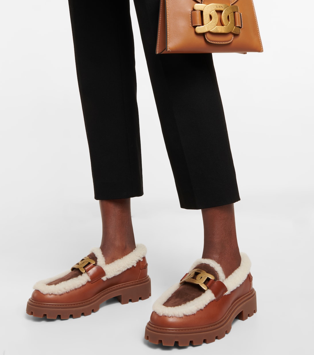 Loafers Kate aus Leder und Shearling | Tod's