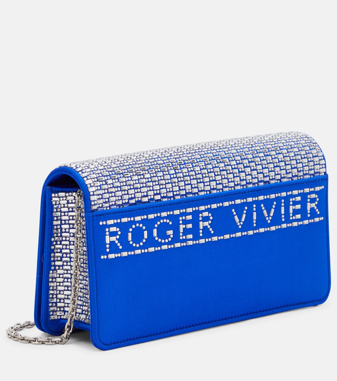Borsa a spalla Viv' Choc in raso con cristalli | Roger Vivier