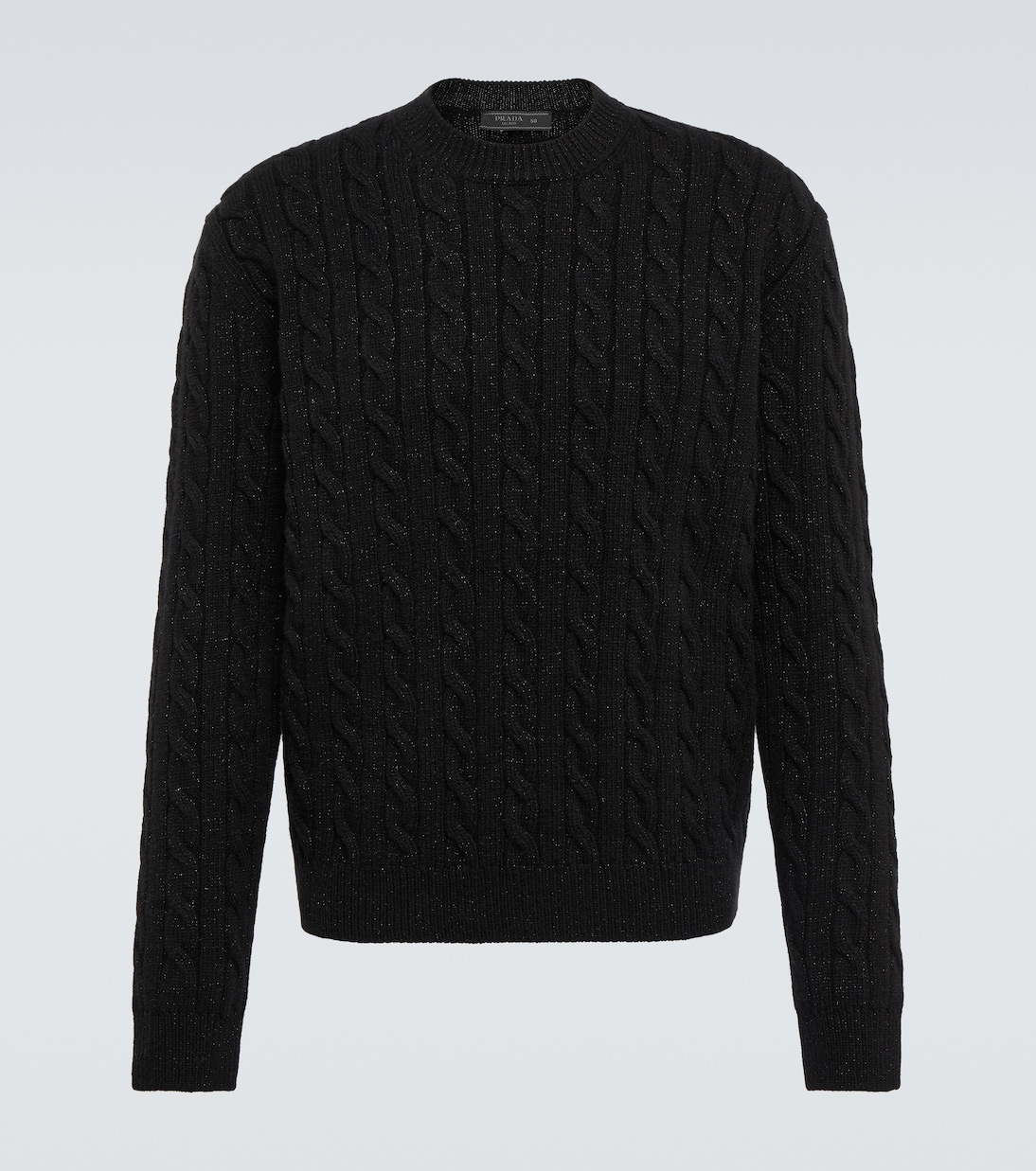 Metallic knit wool-blend sweater | Prada