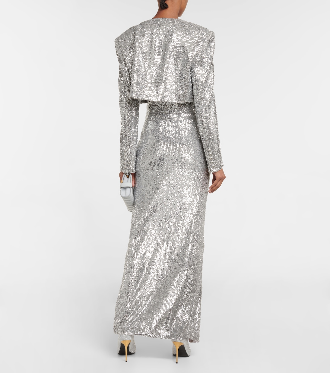 Cropped sequined blazer | Balmain