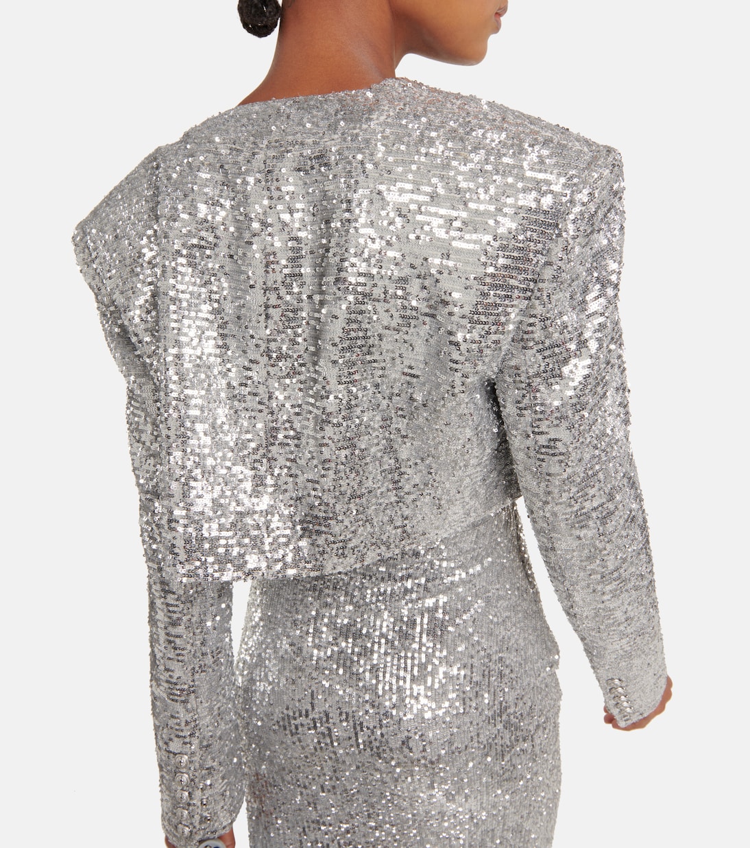 Cropped sequined blazer | Balmain