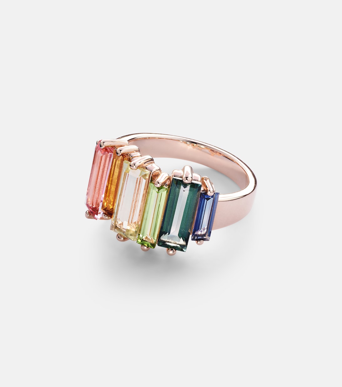 14kt rose gold ring with topazes | Suzanne Kalan