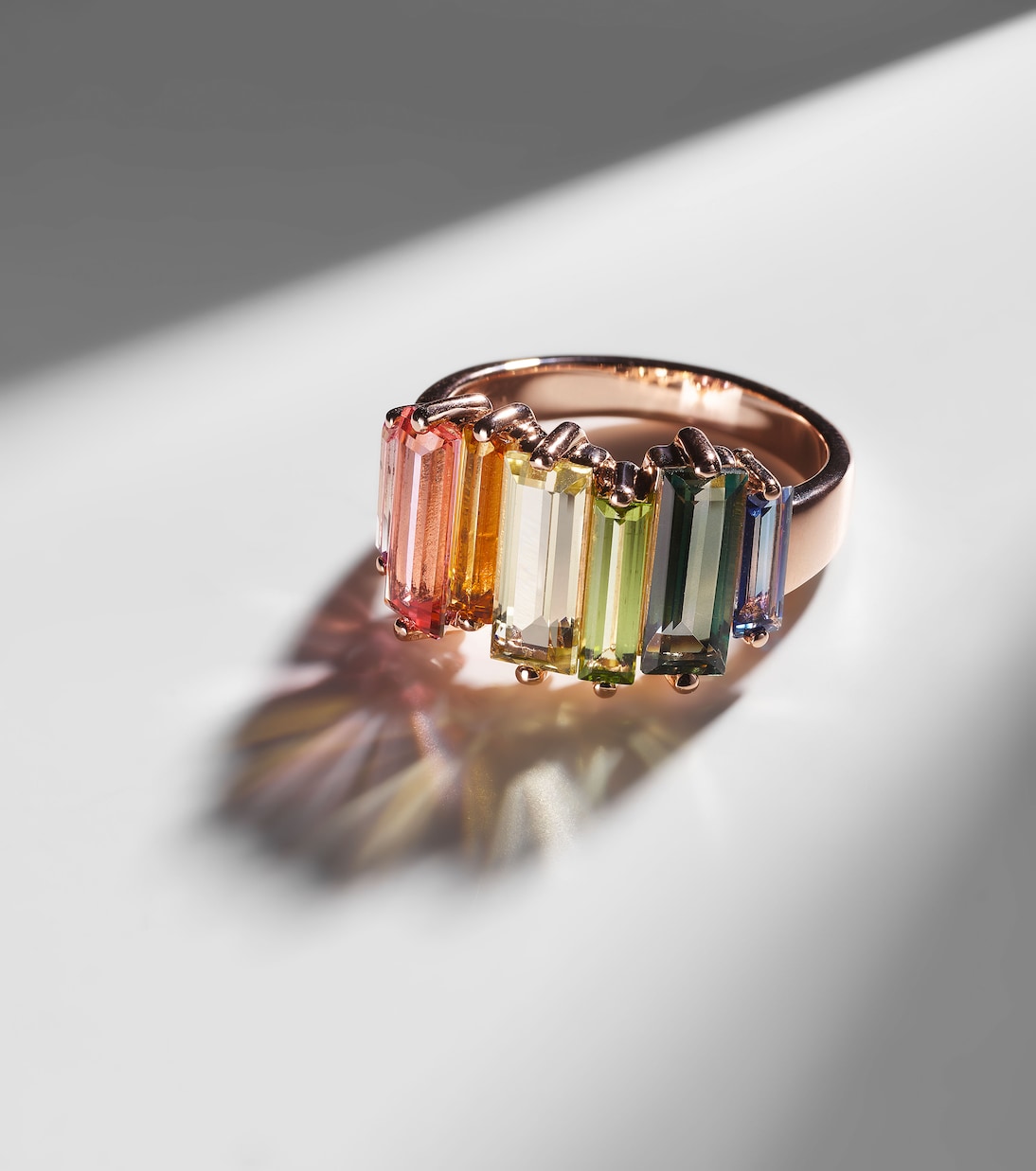 14kt rose gold ring with topazes | Suzanne Kalan