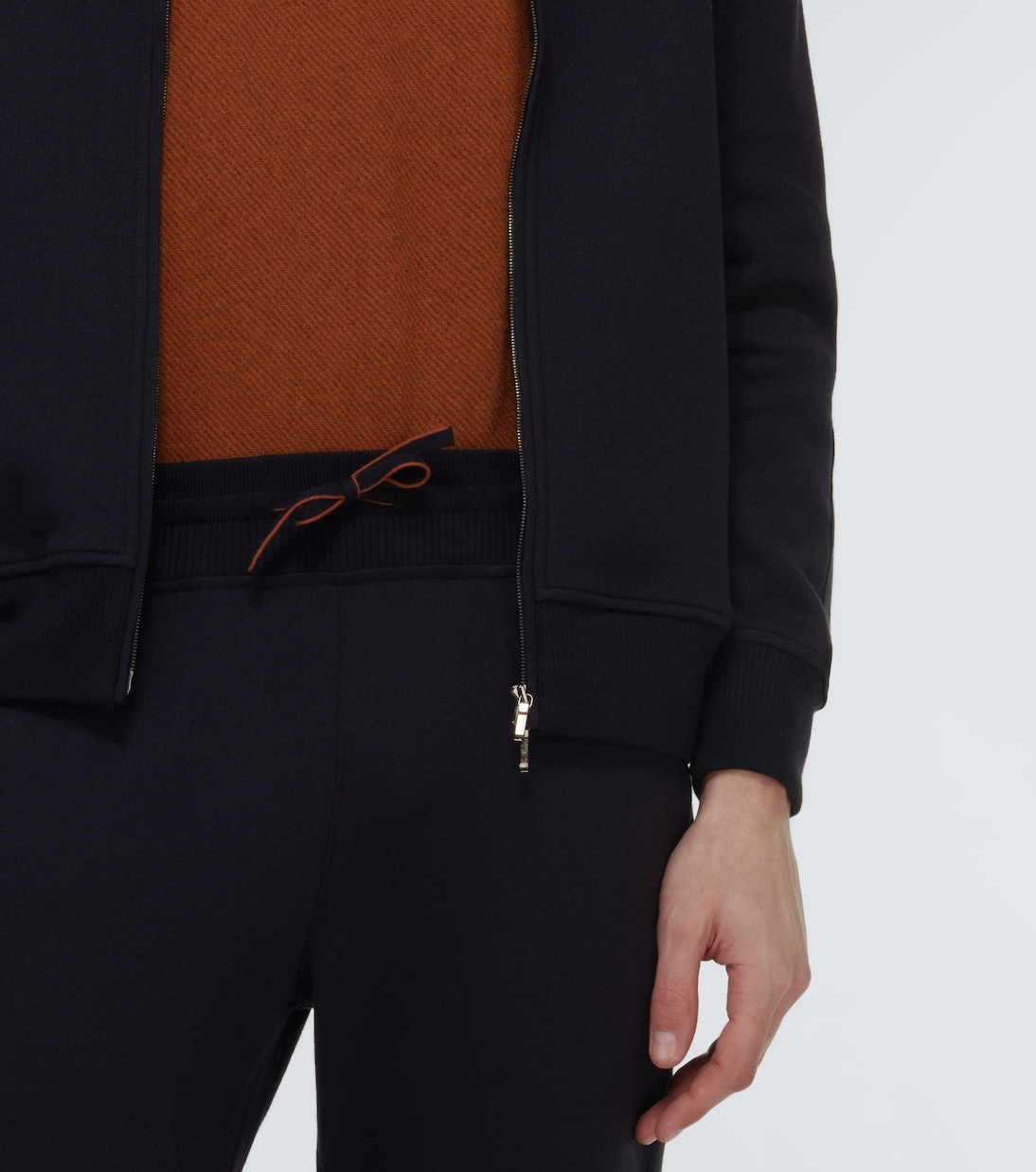 Pantalon slim Whitney en coton, soie et cachemire | Loro Piana