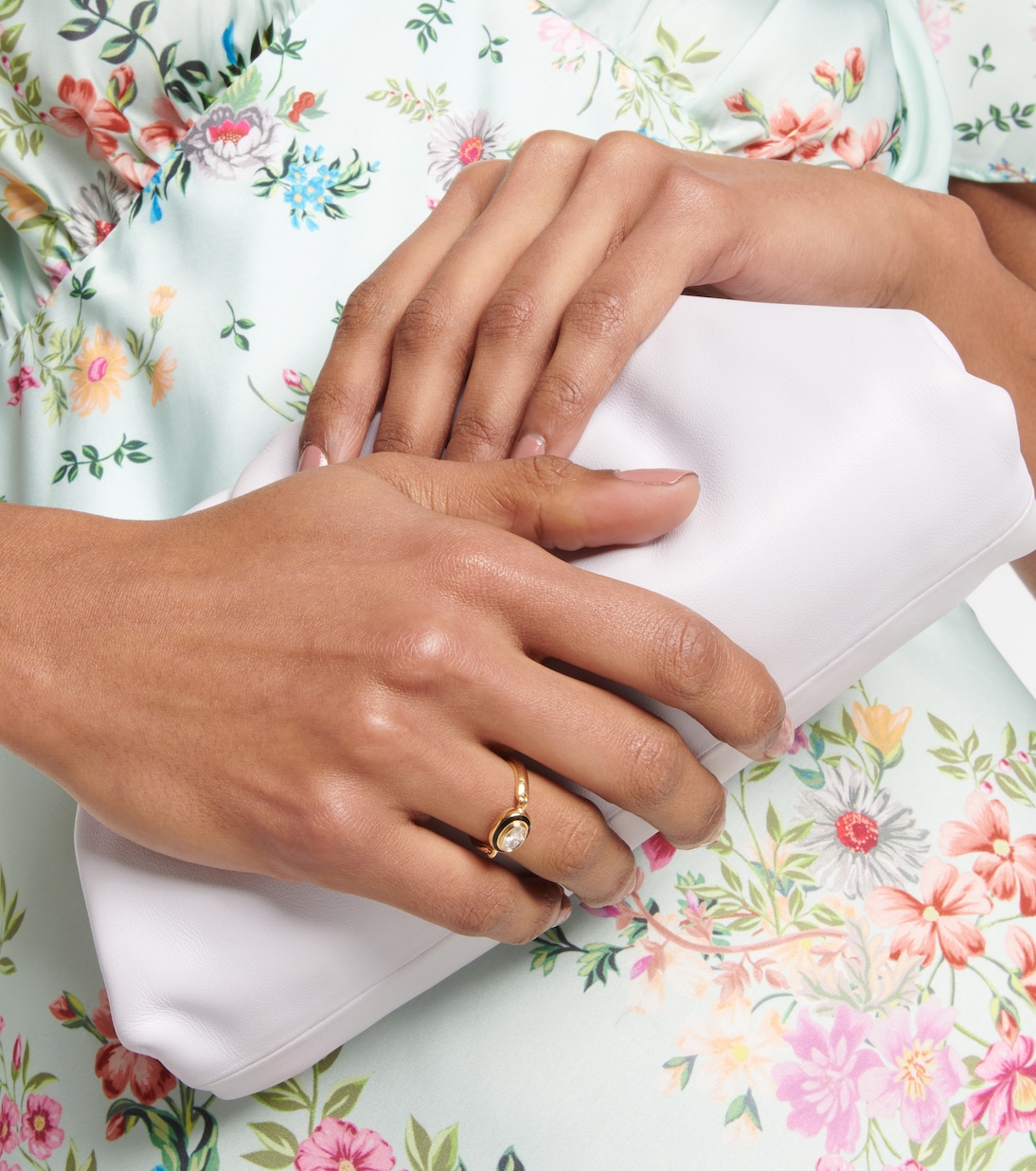 Bague Lenox Reign en or 18 ct, émail et diamants | Melissa Kaye
