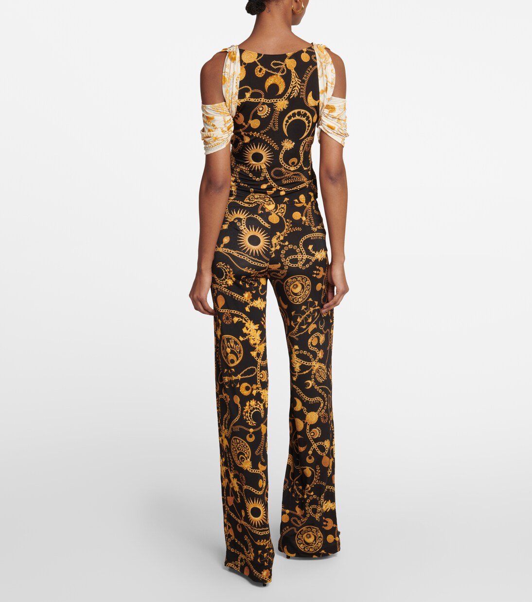 Draped printed cutout top | Marine Serre