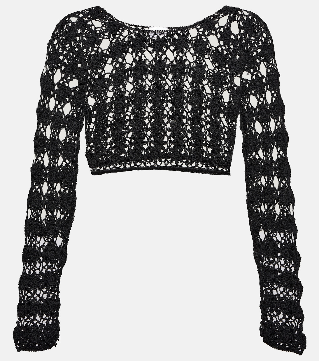 Open-knit cotton cropped top | Anna Kosturova