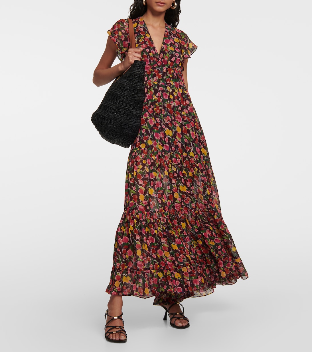 Delicia floral georgette maxi dress | Rixo