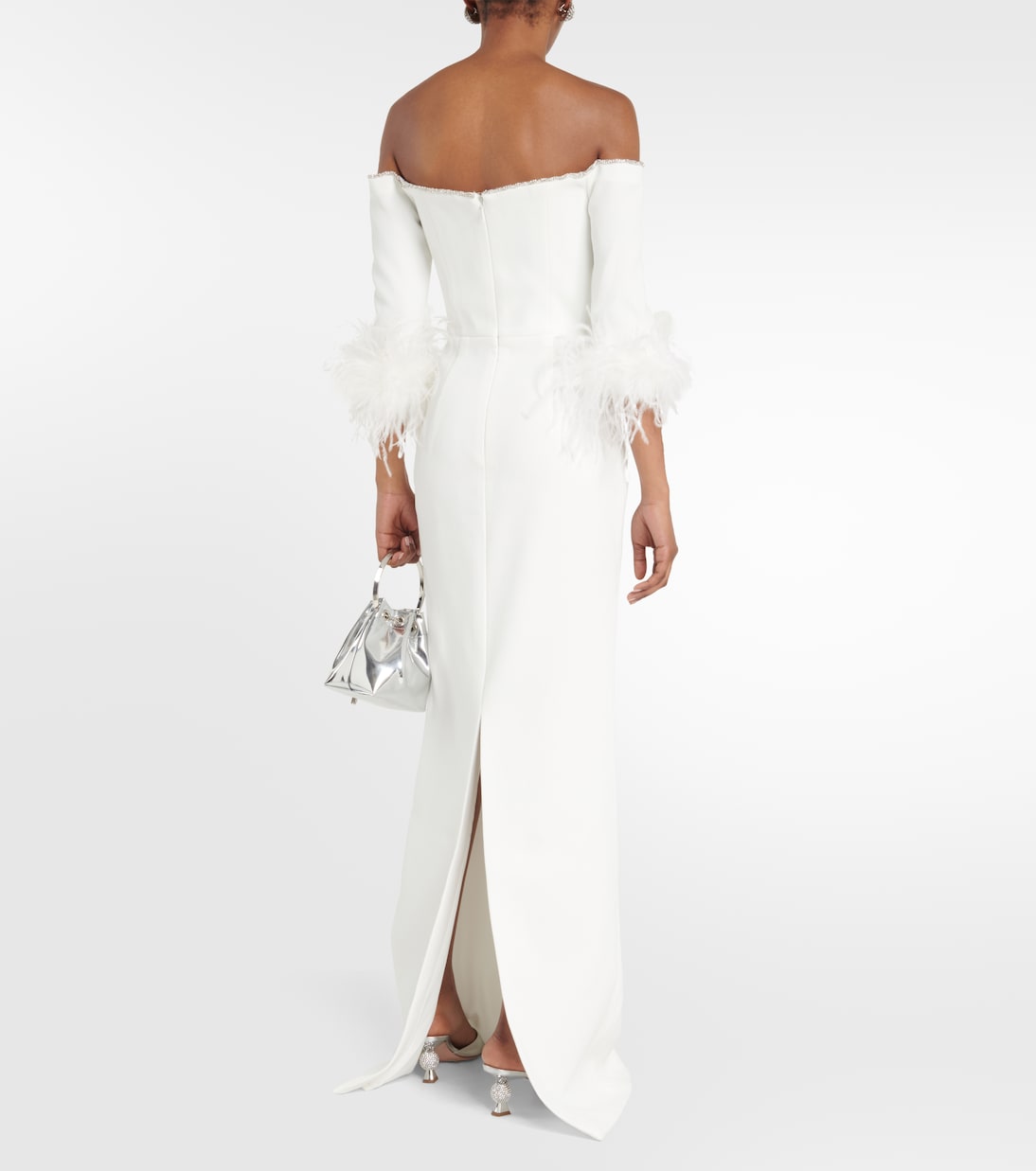 Abito lungo da sposa Plume in crêpe | Rebecca Vallance