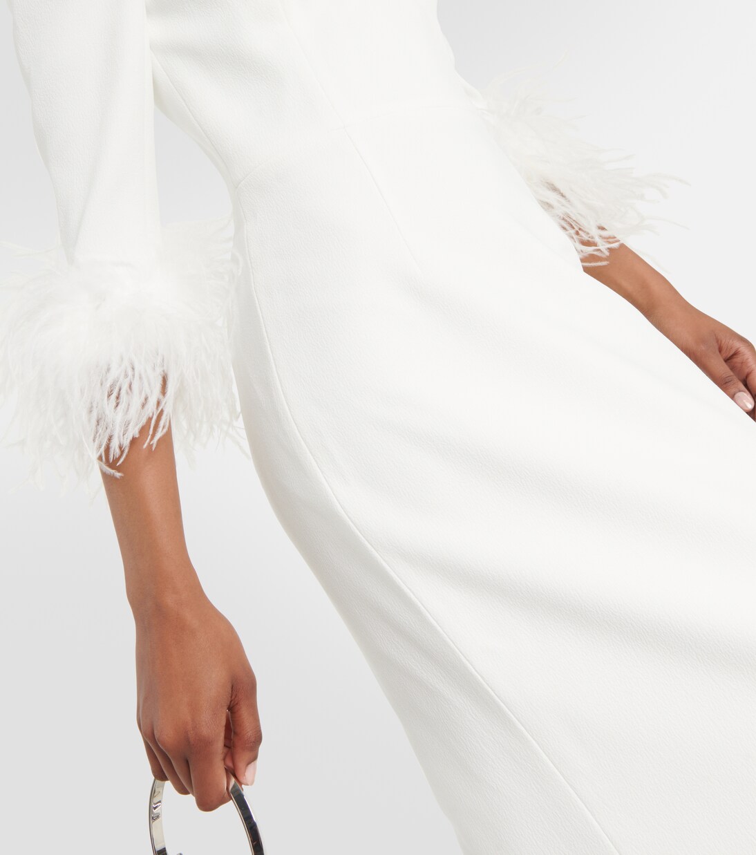 Abito lungo da sposa Plume in crêpe | Rebecca Vallance