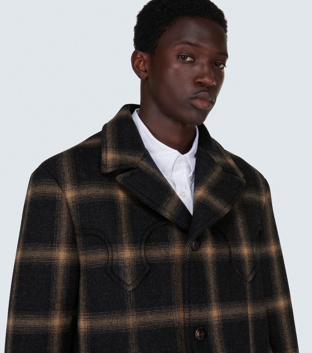 x Pendleton abrigo de lana a cuadros | Maison Margiela