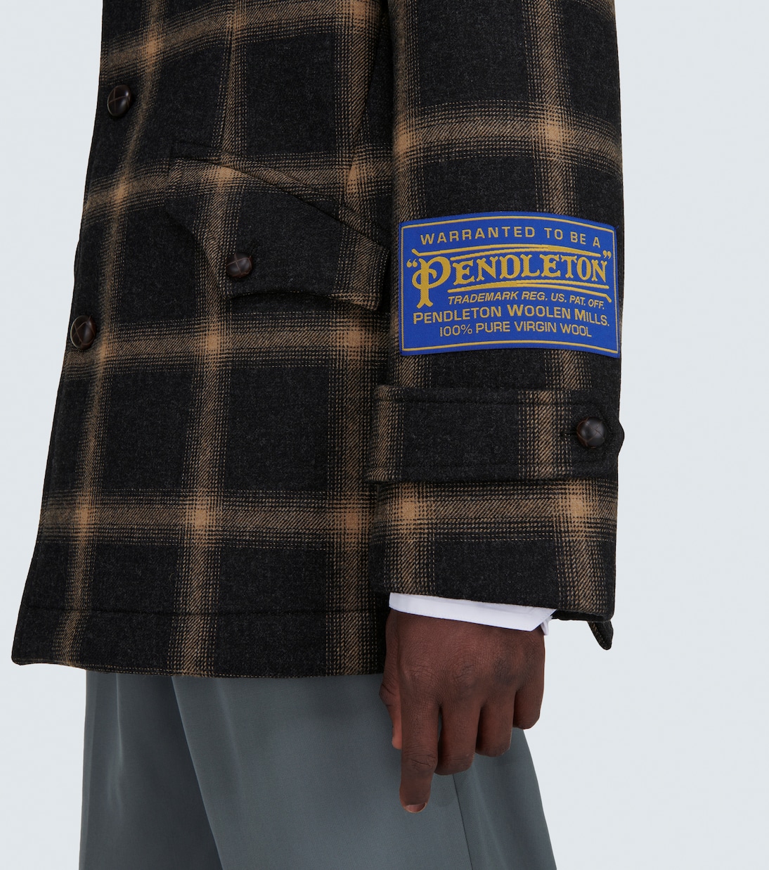x Pendleton abrigo de lana a cuadros | Maison Margiela