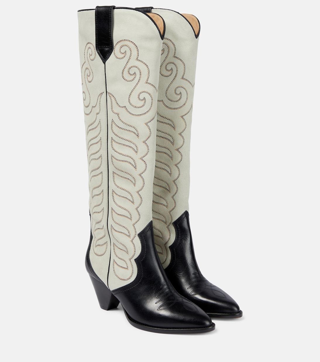Bottines santiags Liela en cuir et daim | Isabel Marant