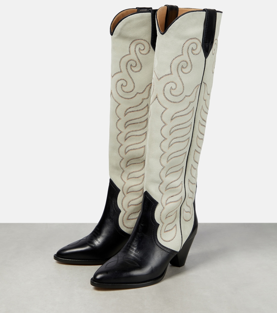 Bottines santiags Liela en cuir et daim | Isabel Marant